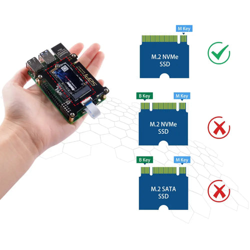 52Pi N05 M.2 2242 PCIe To NVMe メタルケース、電源、RPi 5用クーラー付き
