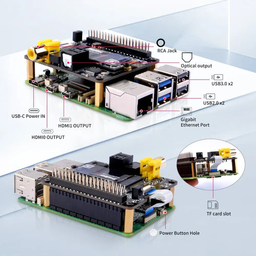 52Pi NVdigi 拡張アダプタボード (Raspberry Pi 5用、HiFiBerry Digi+搭載)