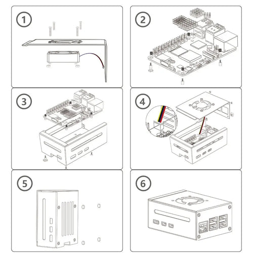 52Pi Raspberry Pi 5 メタルケース (4010ファン および 銅製ヒートシンク付属)