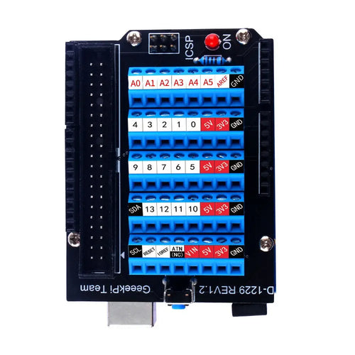 Arduino UNO用 52Pi ネジ端子 拡張ボード（青）