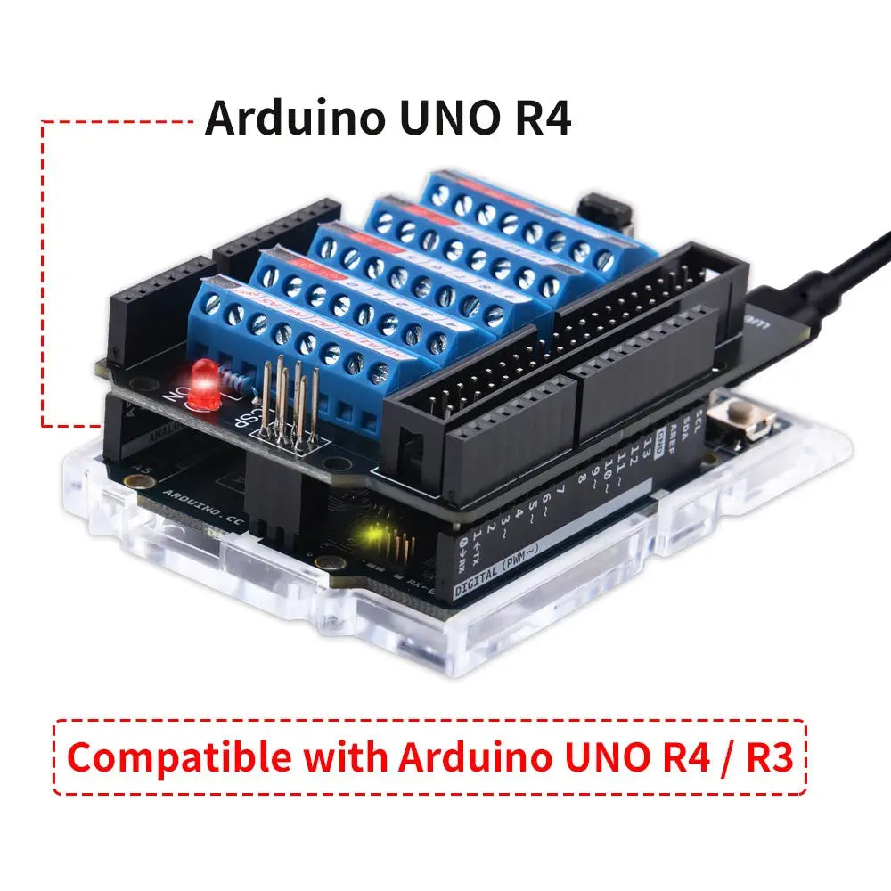Arduino UNO用 52Pi ネジ端子 拡張ボード（青） - RobotShop