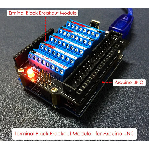 Arduino UNO用 52Pi ネジ端子 拡張ボード（青）