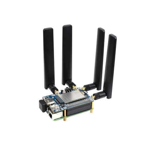 Raspberry Pi用 5G HAT 4 x LTE-Aアンテナ マルチバンド 5G / 4G / 3G RM502Q-AE ケース & USプラグ付き