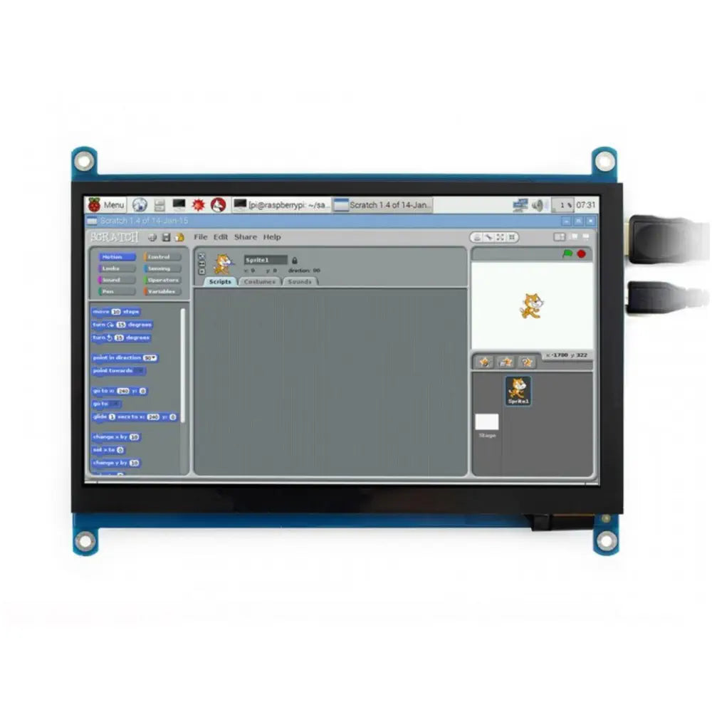 7インチ HDMI LCD 1024 x 600 IPS 容量性タッチスクリーン