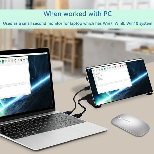 7 inch 1024 x 600 IPSディスプレイ 60Hz ポータブルモニタ (RPi / Windows PC 用、タッチ機能なし)