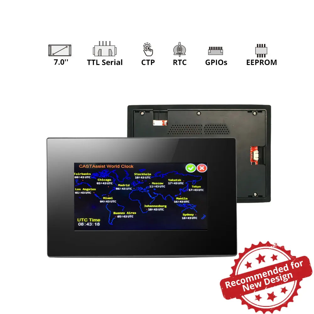 7.0 インチ Nextion Intelligentシリーズ HMI 静電容量式タッチディスプレイ (筐体付き)