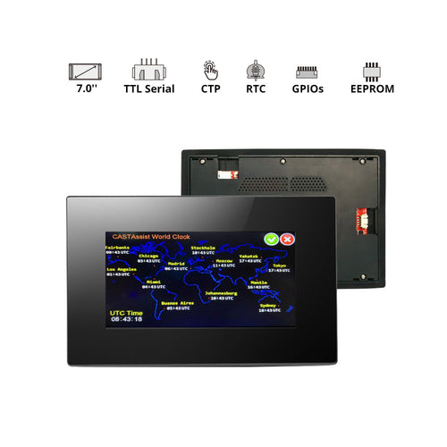Nextion NX8048P070 7 Inch Intelligentシリーズ抵抗膜式 HMI タッチディスプレイ (筐体付き)