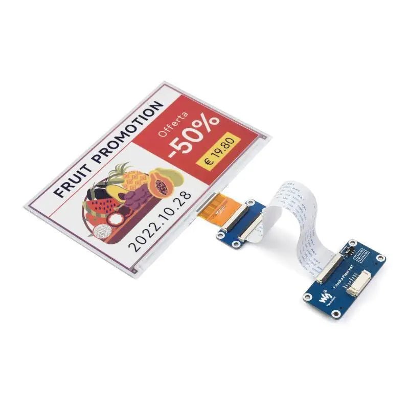 7.3 inch ACeP 7色 電子ペーパー Eインクディスプレイモジュール 800 x