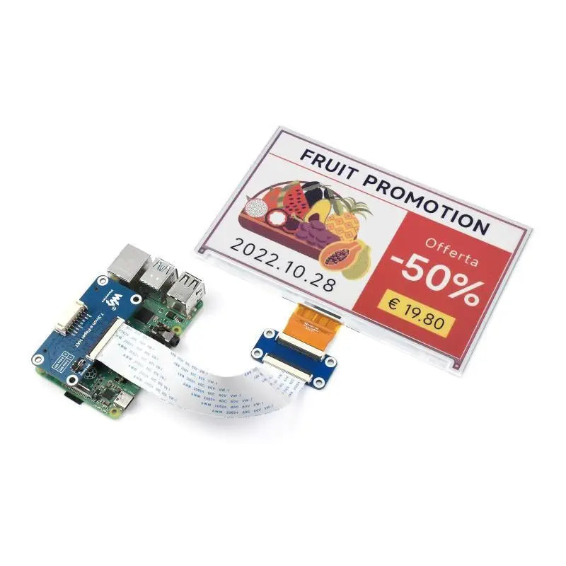 7.3 inch ACeP 7色 電子ペーパー Eインクディスプレイモジュール 800 x