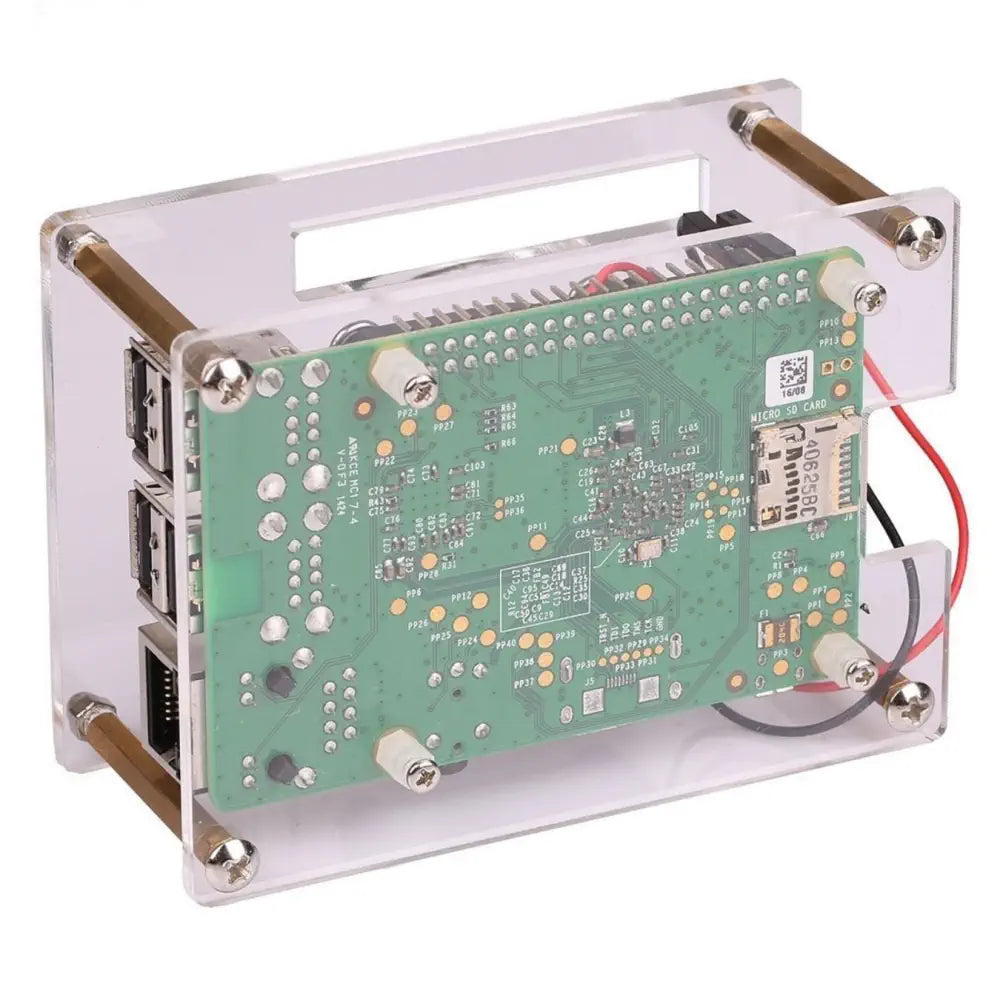 アクリルクリア エンクロージャ Raspberry Pi用冷却ファン付き