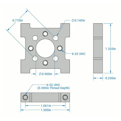 ServoCity Actobotics 90° クアッドハブマウントD