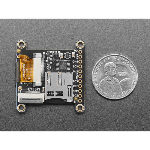 Adafruit 1.3インチ 240x240 広角 TFT LCDディスプレイ、MicroSD付き - ST7789