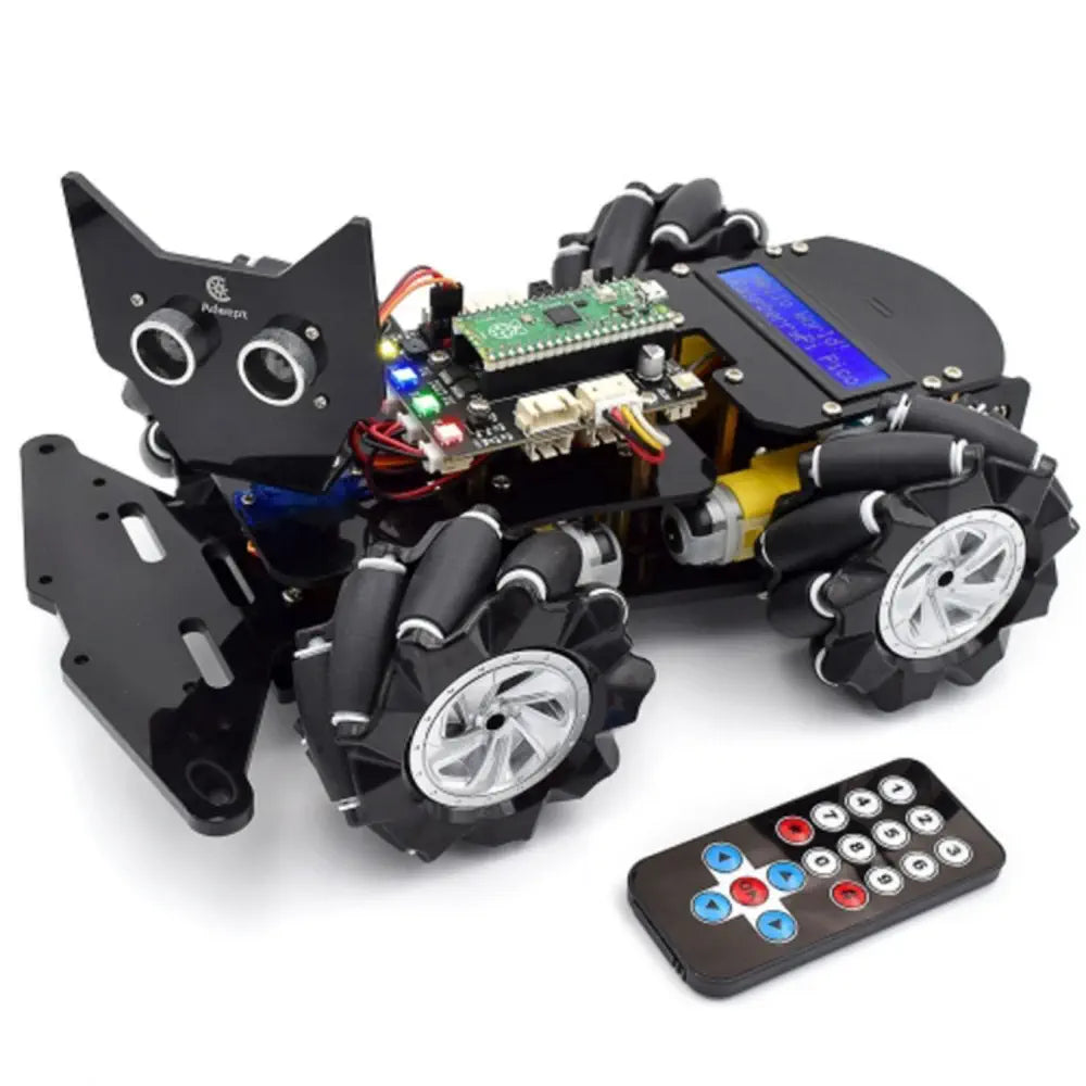 Adeept Raspberry Pi Pico用 4WD RC Mecanum ロボットカーキット（LCD1602付き）