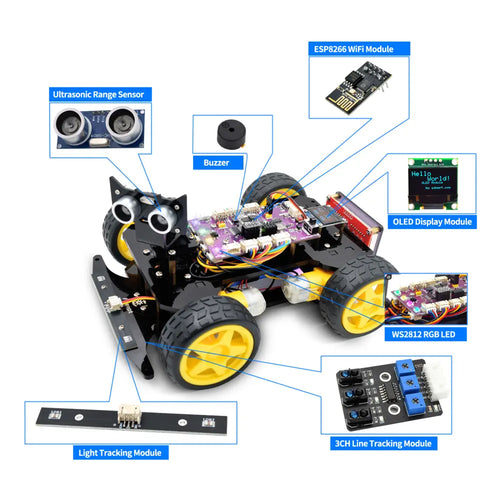 Adeept 4WD スマートカーキット (Arduino IDE 対応)