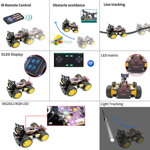 Adeept 4WD スマートカーキット (Arduino IDE 対応)