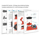 Adeept 5-DOF Arduino互換プログラマブルオレンジロボットアームキット、OLED ディスプレイ付き