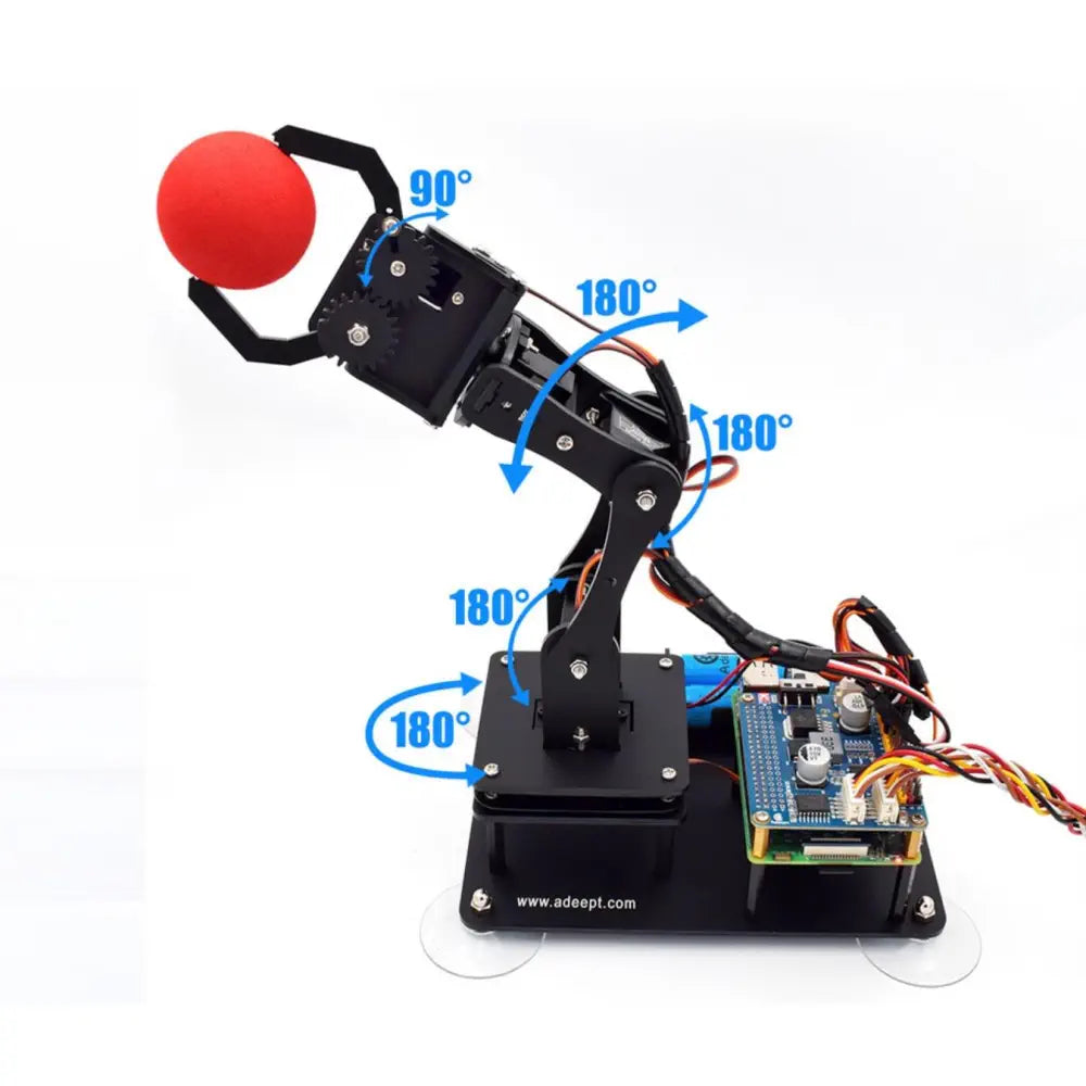 Adeept Raspberry Pi用 5-DOFプログラマブルロボットアーム ブラックキット