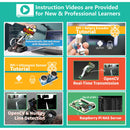 Adeept Alter オールインワン Raspberry Pi スマートロボットカーキット (ディスプレイ トラッキング機能付き)