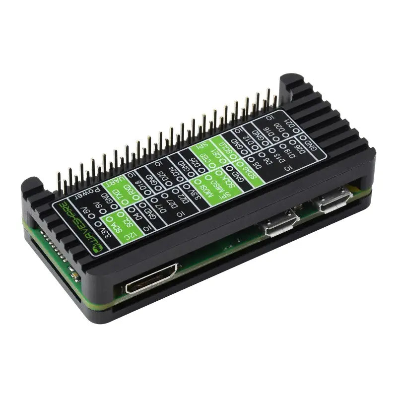 Waveshare RPi Zeroシリーズ用 アルミニウム合金保護ケース、Zero/Zero 2 W に適合