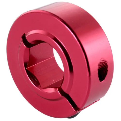 AndyMark 1/2 Inch (12.7mm) 六角カラークランプ 赤色 HD (0.5 Inch (12.7mm)) 固定タイプ