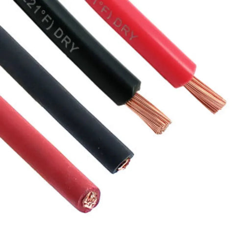 AndyMark 6 ゲージ ワイヤー - 長さ 10 フィート、黒、フレキシブル EPDM