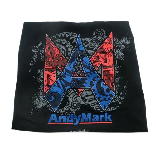 AndyMark ブラック T シャツ (AM Gears グラフィック付き) 小