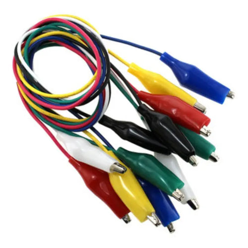 AndyMark ミニ ワニ口クリップ ケーブル セット (ケーブル 6 本、22 AWG、15 インチ)