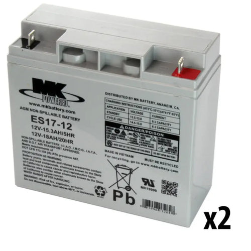 AndyMark MK ES17-12 12V SLA バッテリー (2 個セット)