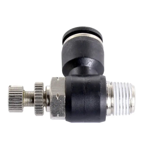 AndyMark 空気圧継手 1/8 NPT オス - 1/4 チューブ エルボ m-in フロー バルブ