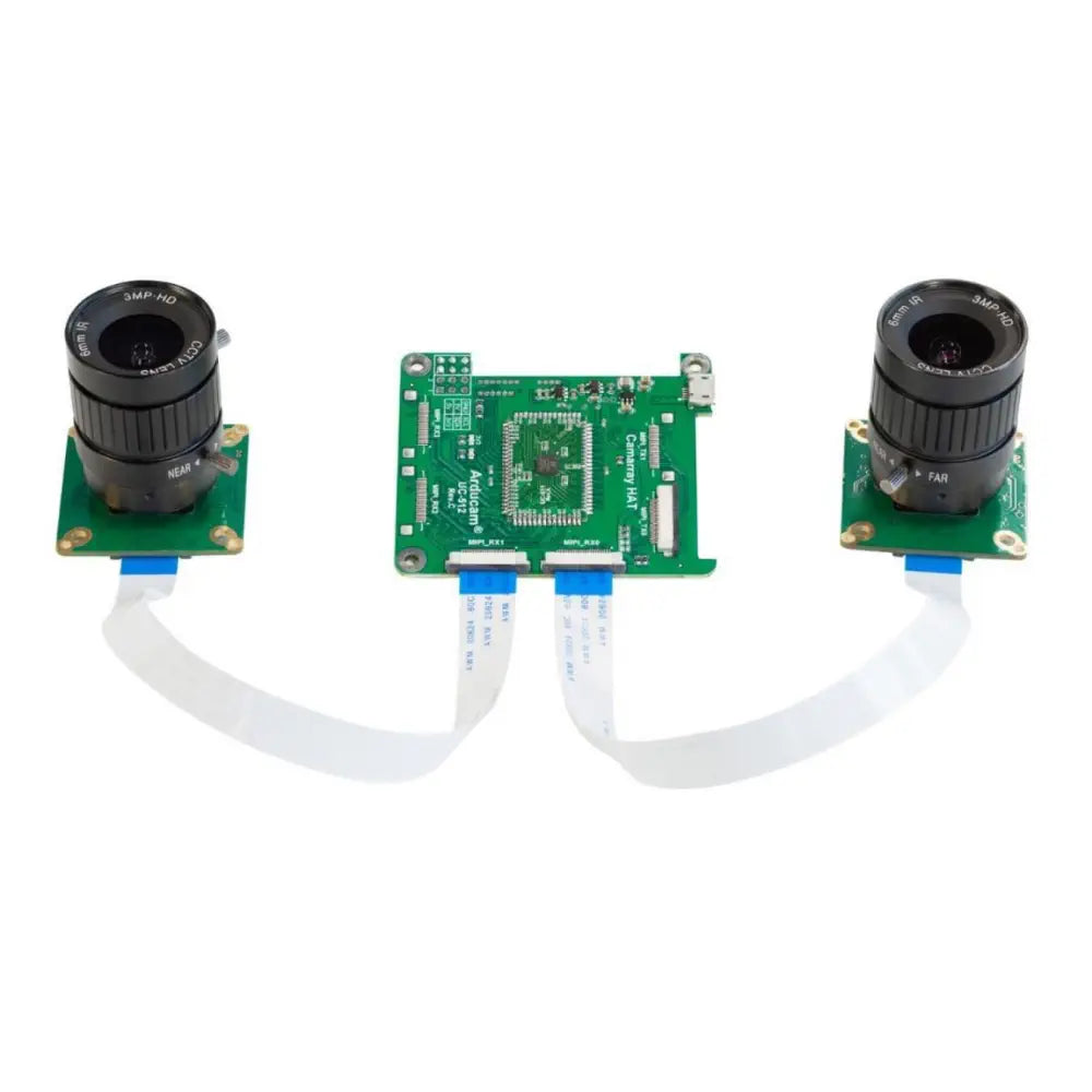 Arducam 12MP×2 同期ステレオカメラバンドルキット（Raspberry Pi用）
