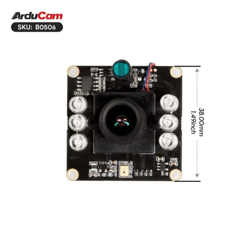 Arducam 1080P デイ/ナイトビジョン USBカメラ、自動IRカットスイッチングおよびIR LED搭載 2MP 赤外線ウェブカメラ