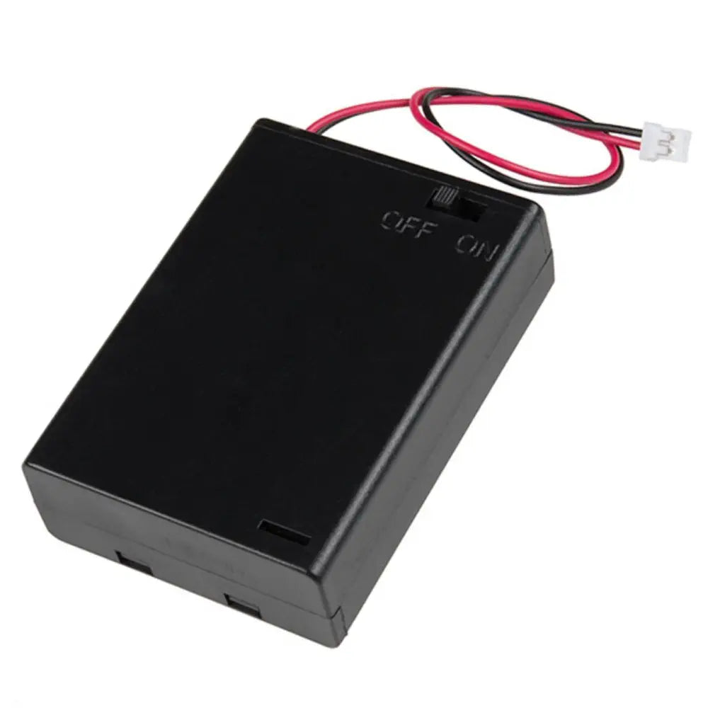 単三電池 3個用 バッテリホルダ、カバー、スイッチ付き - JSTコネクタ