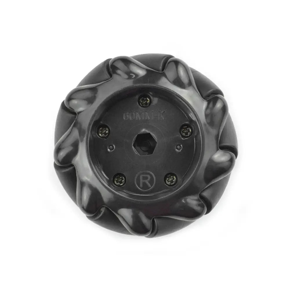 ブラックメカナムホイール モータシャフトカップリング付き (60mm) - 右側