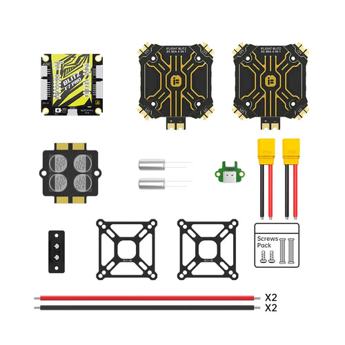 iFlight BLITZ F7 Pro コンボセット (E80 Pro 4-IN-1 ESC*2)（CNCアルミカバー付き）