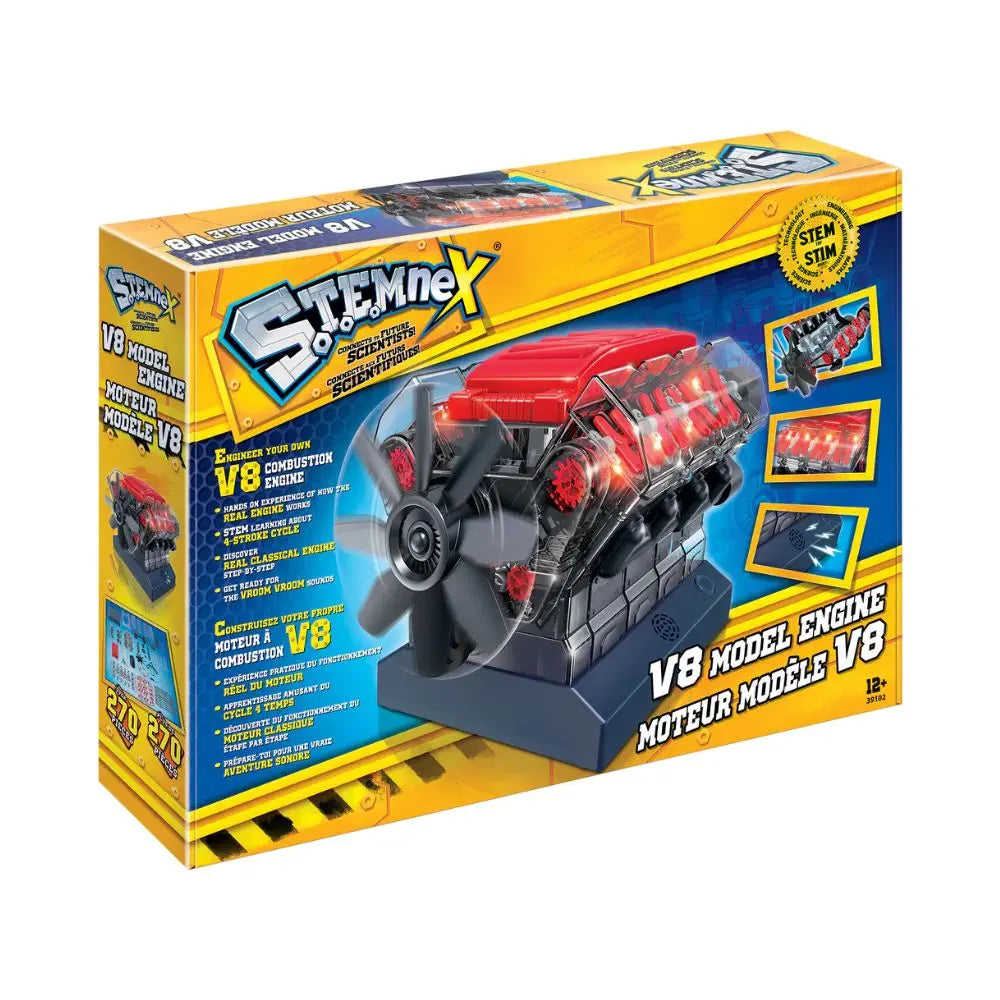 Clementoni Stemnex V8モデルエンジン (英語およびフランス語)