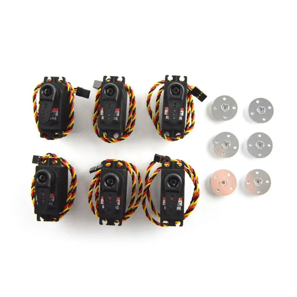 HS-645MG x6 コンボパック、無料メタルサーボホーンx6つき