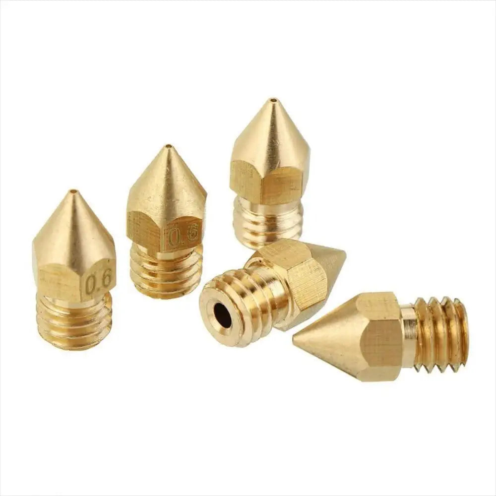 CREALITY3D 0.6mm MK8 尖端ノズル (5個入り)