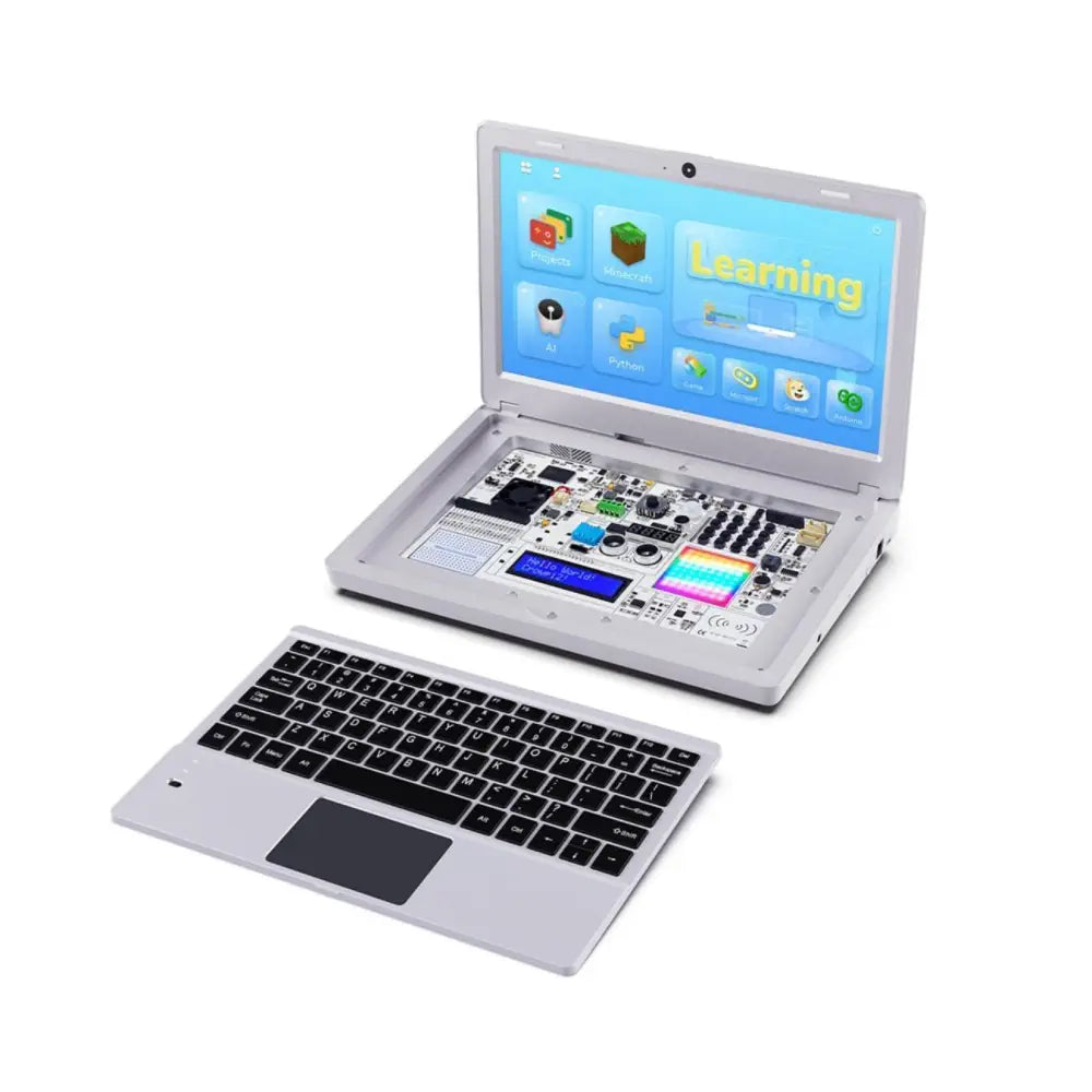 CrowPi2 Advanced - オールインワン Raspberry Pi ラップトップ および STEMラーニングプラットフォーム（シルバー）