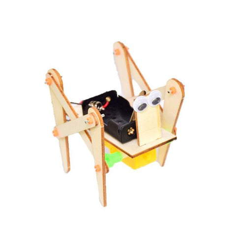 Cytron 4脚木製 DIY 歩行玩具ロボット (バッテリ付き)