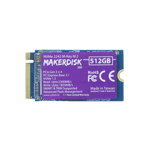 Cytron MakerDisk NVMe 2242m-Key SSD 512GB (Raspberry Pi OS インストール済み)