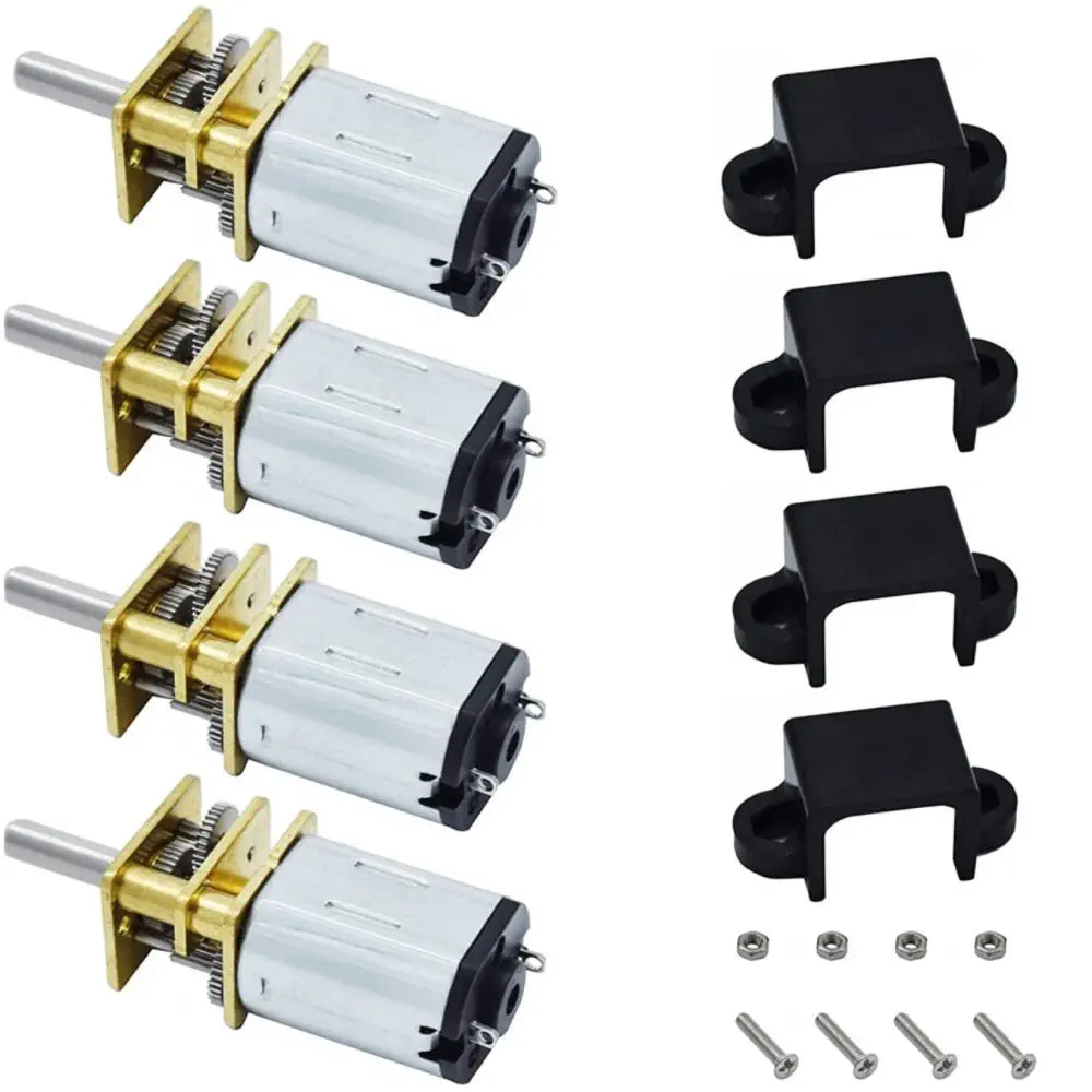 DC12V 500RPM N20 高トルク 減速モータ（金属製ギアボックス付き）（4x