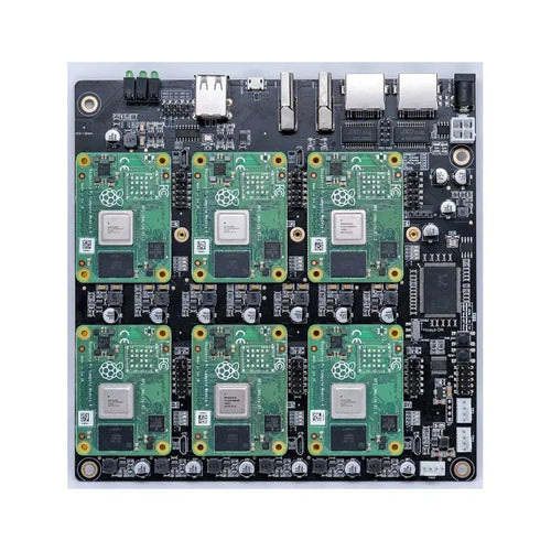 DeskPi Super6C Mini-ITX クラスタボード (Raspberry Pi CM4用、RPi CM4 6スロット、US)