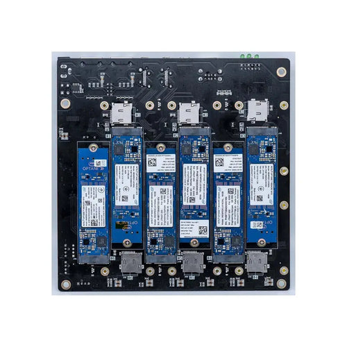 DeskPi Super6C Mini-ITX クラスタボード (Raspberry Pi CM4用、RPi CM4 6スロット、US)