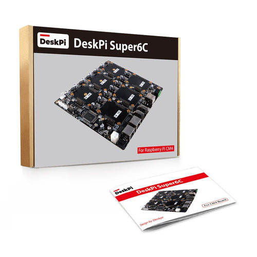 DeskPi Super6C Mini-ITX クラスタボード (Raspberry Pi CM4用、RPi CM4 6スロット、US)