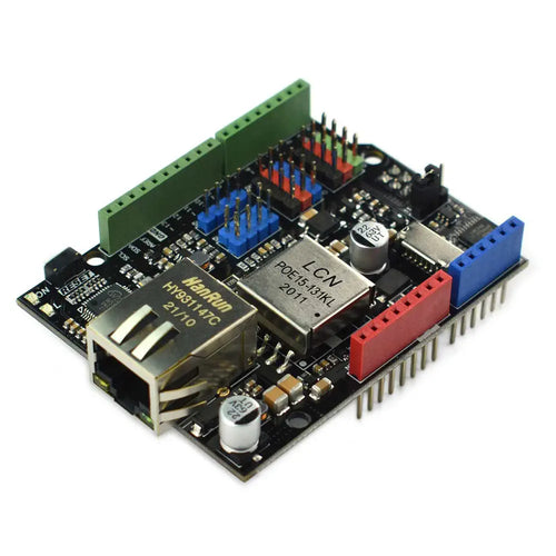 DFRobot Arduino用 イーサネット および  PoEシールド - W5500チップセット