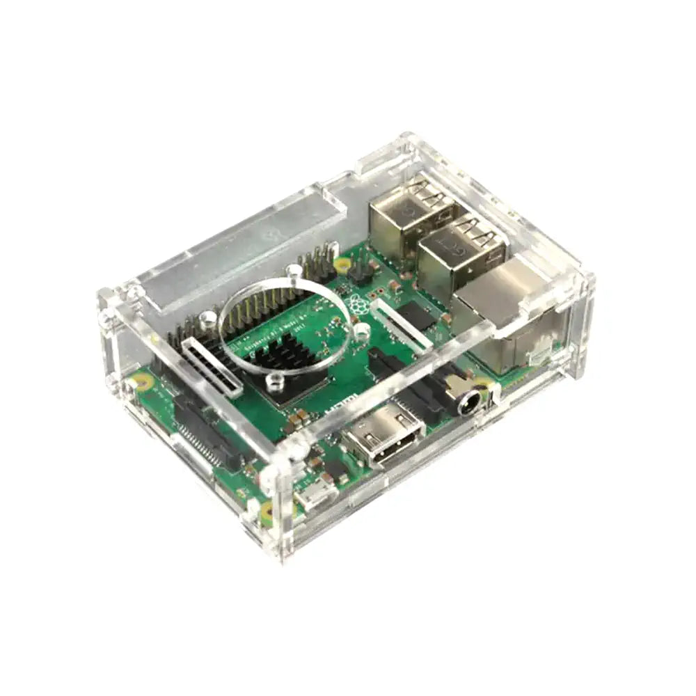 DFRobot Raspberry Pi B+/2B/3B用透明アクリルケース（ファン付き）