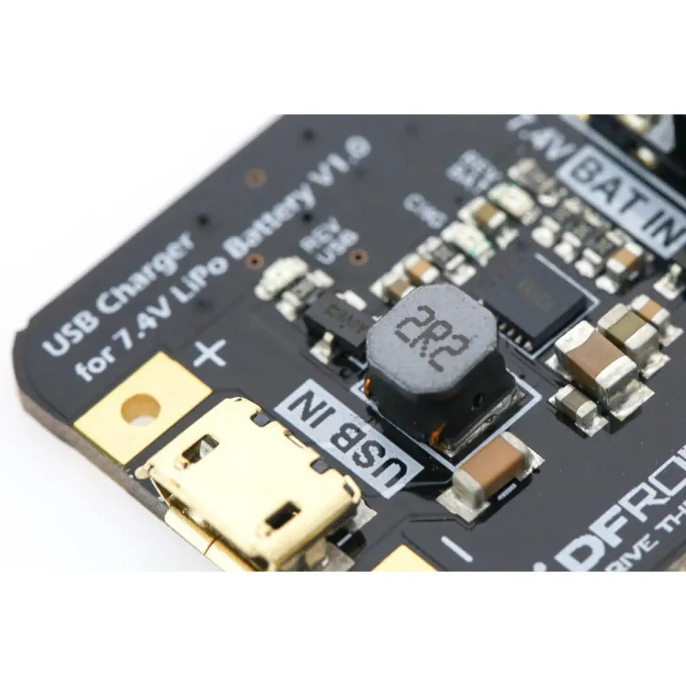 DFRobot 7.4V LiPo バッテリー用 USB 充電器