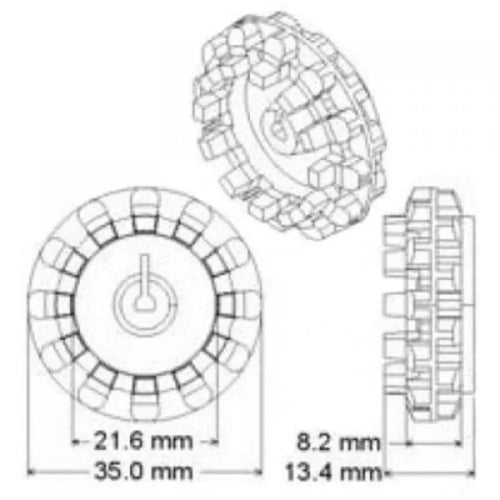 DFRobot ホイール 42 x19 mm（ペア）