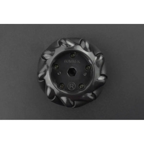 ブラックメカナムホイール モータシャフトカップリング付き (60mm) - 右側