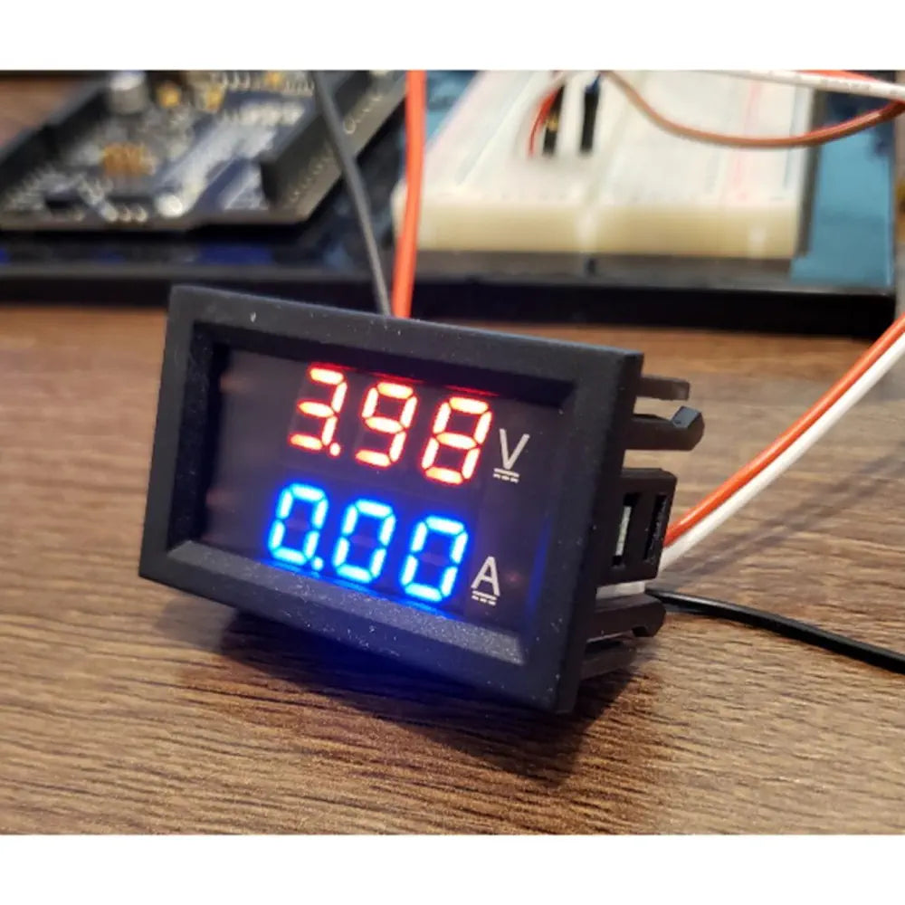 デジタル電圧電流計 30V 10A 赤 / 青